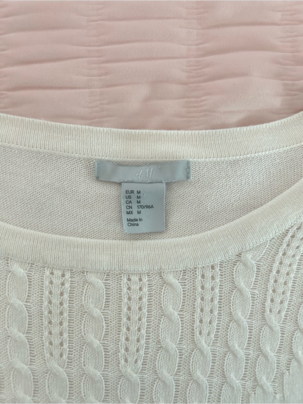 H&M Cream Cable-Knit Scoop Sweater - Picture 3 of 5